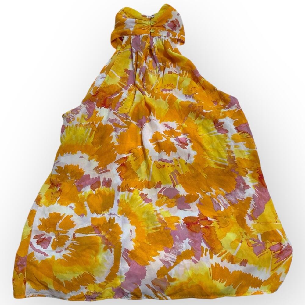 NWT DR2 Women’s Tie-Dye Halter Neck Blouse Yellow Pink White Size S - Picture 9 of 11